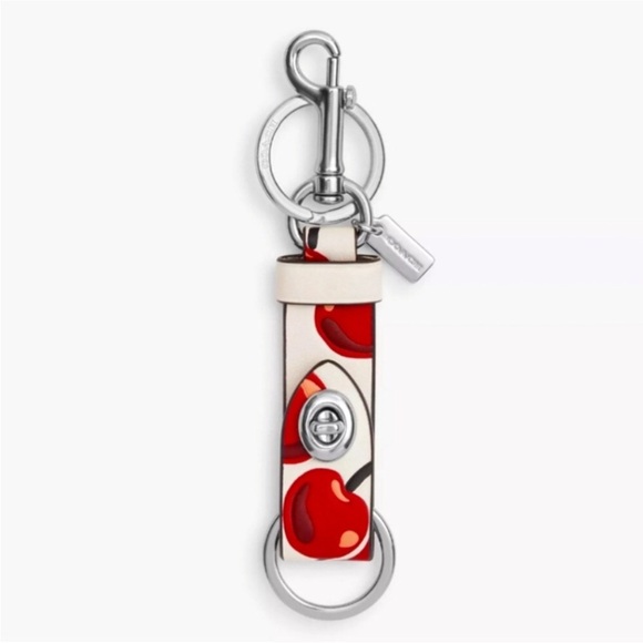 Coach Cherry Print Keychain - Picture 1 of 6